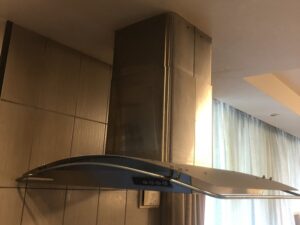 京都キッチン取付け隊　センターレンジフードの取替　施工前
